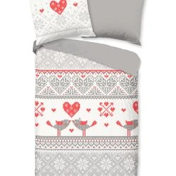 GOOD MORNING Flanell-Bettwäsche-Set "Flow" In Grau