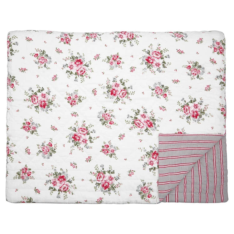 Greengate Quilt ELOUISE Weiß Rot 140x220