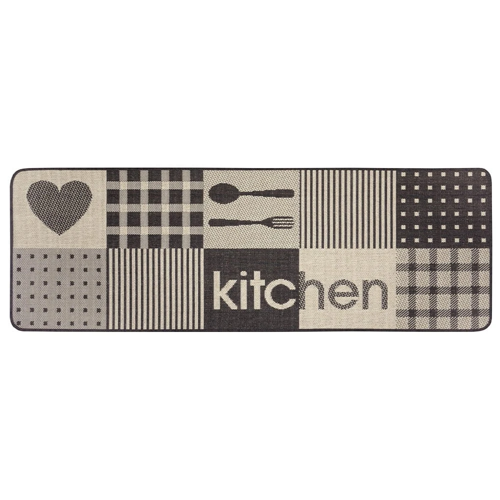 Hanse Home Küchenläufer Patchwork Kitchen Taupe Braun Creme 67x180 Cm