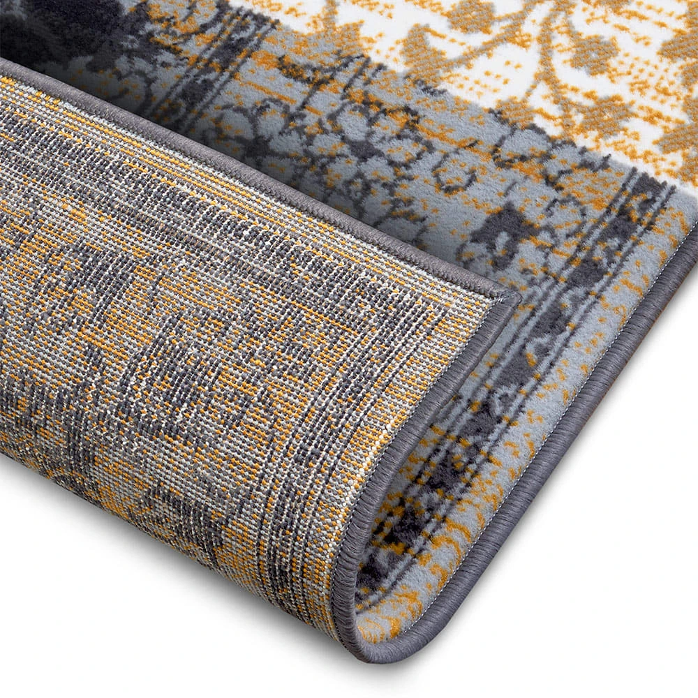 Hanse Home Kurzflor Teppich Bloques Grau Senfgelb â Bild 3