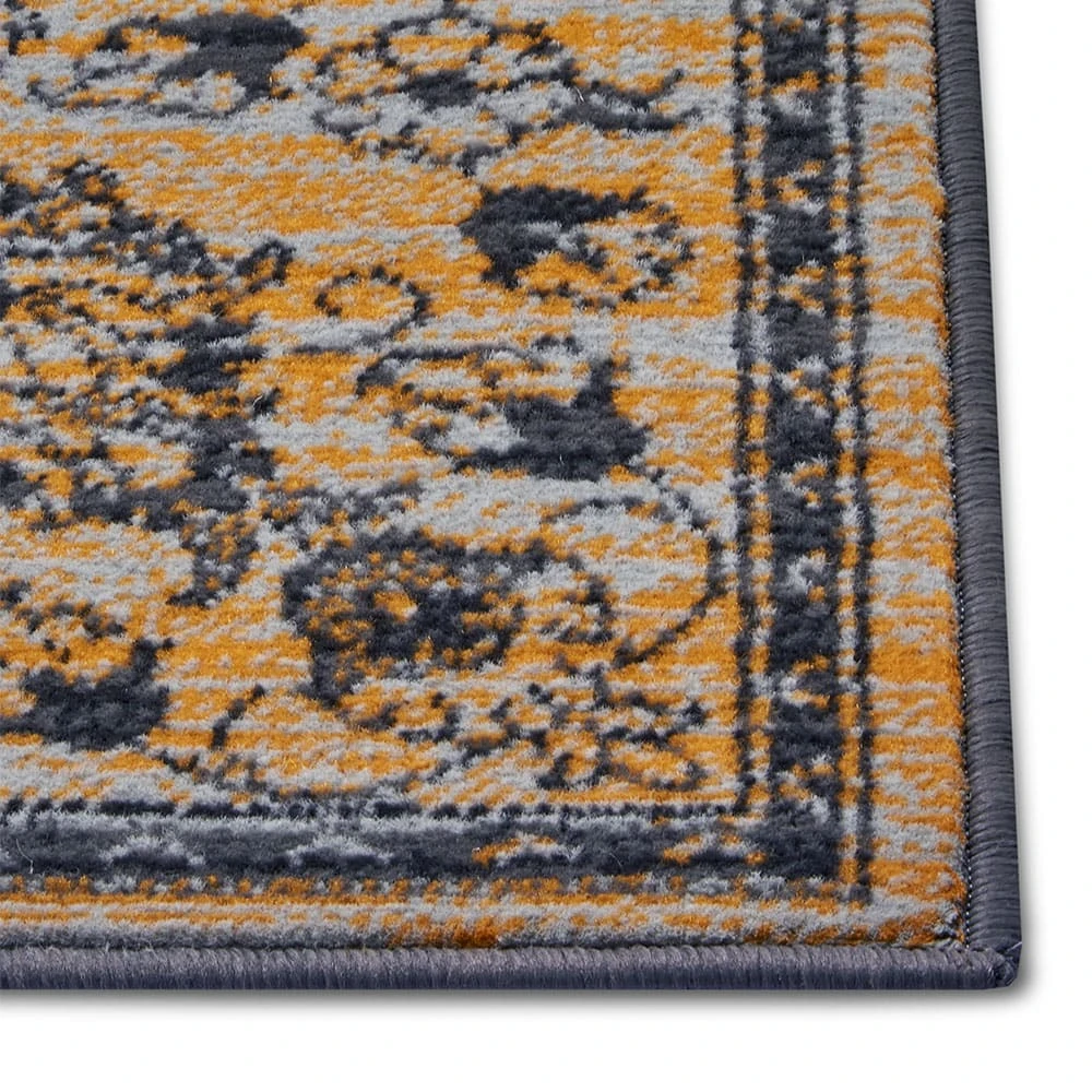 Hanse Home Kurzflor Teppich Bloques Grau Senfgelb â Bild 4