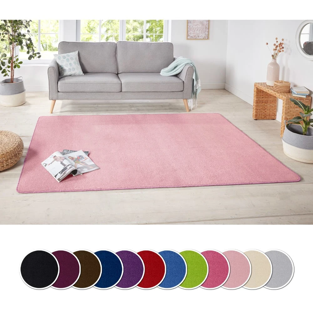 Hanse Home Kurzflor Teppich Nasty Hellrosa – Bild 3