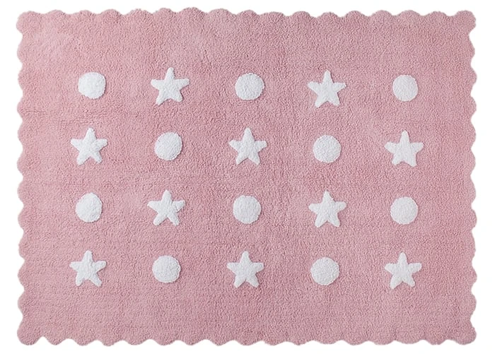 Happy Decor Kids Teppich "Little Waves" In Rosa/Weiß - 160x120 Cm
