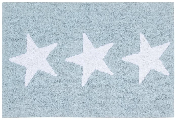 Happy Decor Kids Teppich "Three Stars" In Blau/Weiß - 120x80 Cm