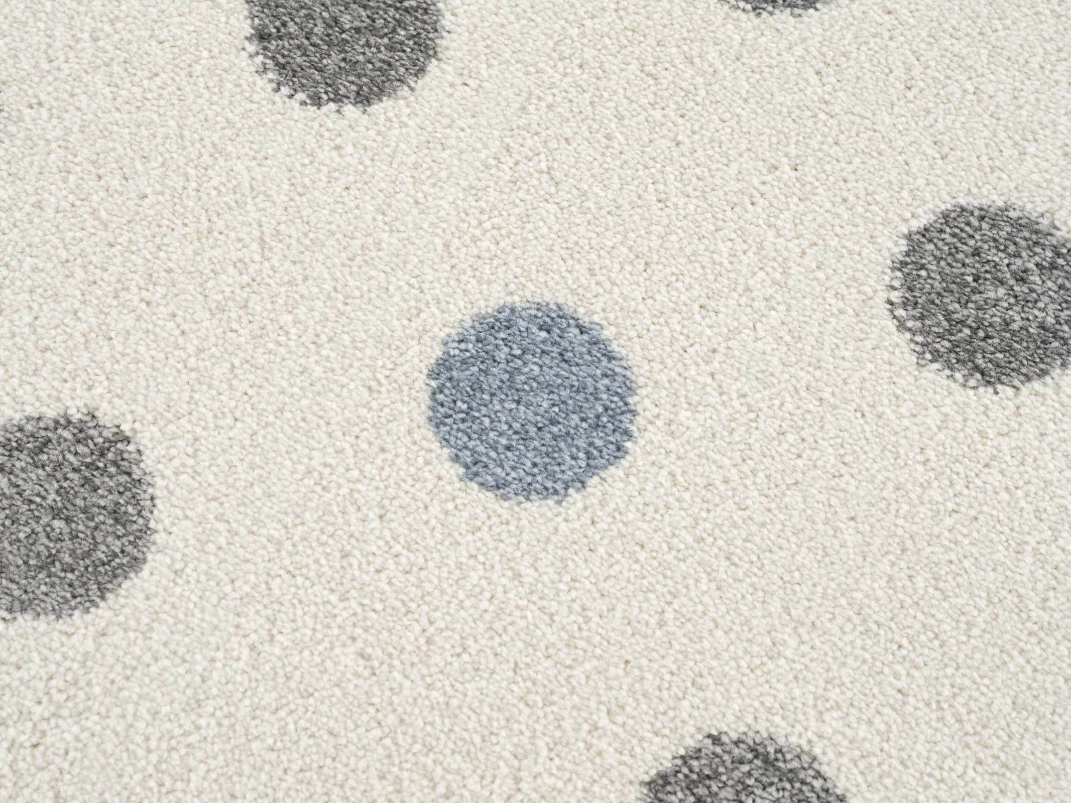 Happy Rugs Kinderteppich CONFETTI Creme/blau-silbergrau – Bild 2