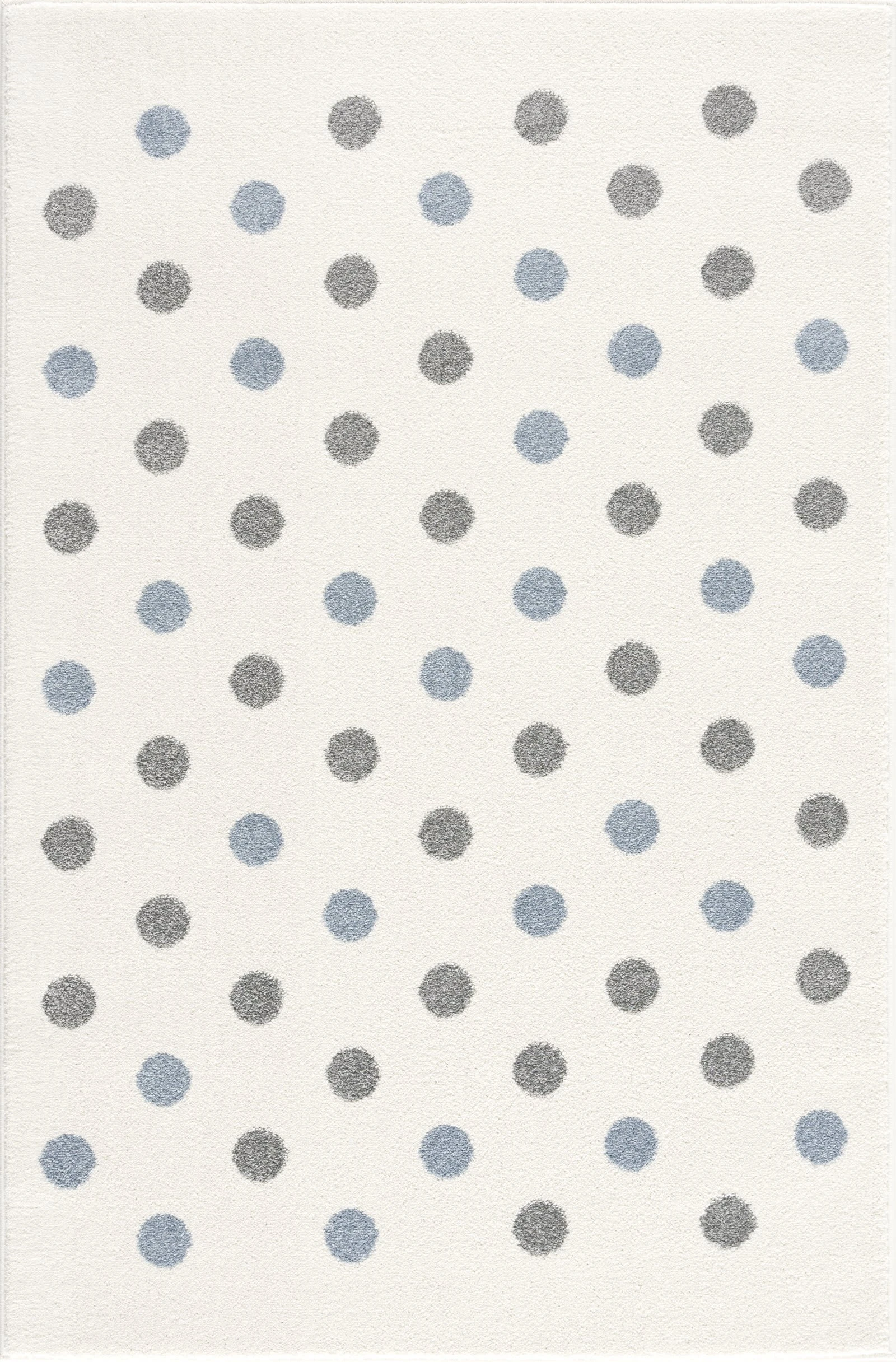 Happy Rugs Kinderteppich CONFETTI Creme/blau-silbergrau