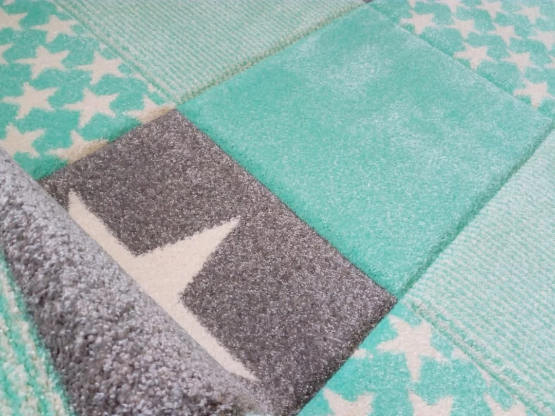 Happy Rugs Kinderteppich STARWALK3 In Mint/Weiß/Grau – Bild 3