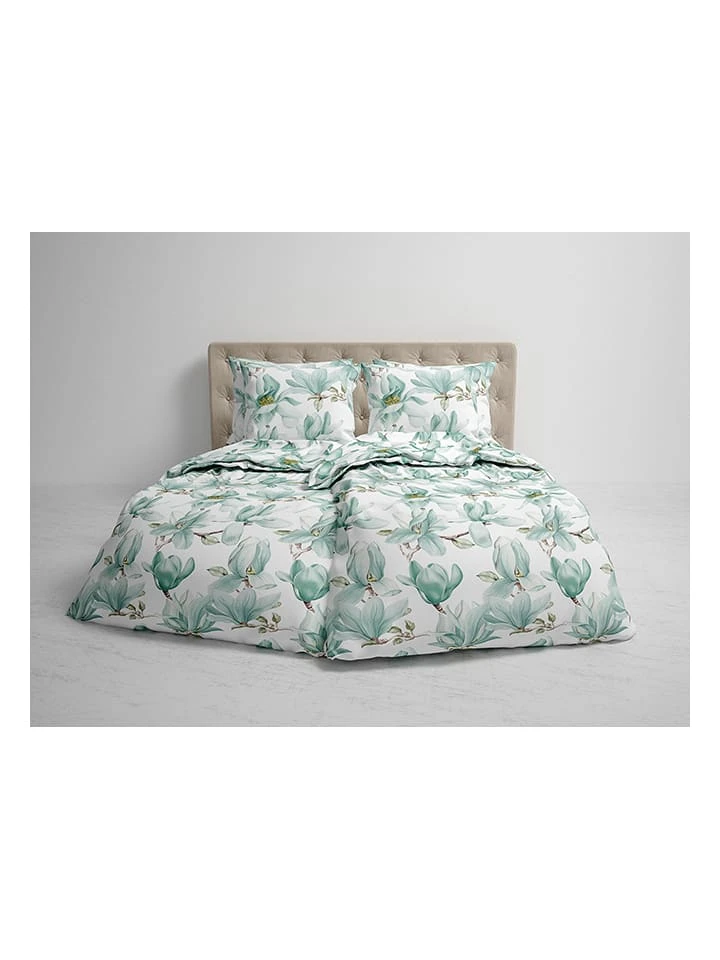 Heckett & Lane Flanell-Bettwäsche-Set "Annila" In Grün – Bild 5