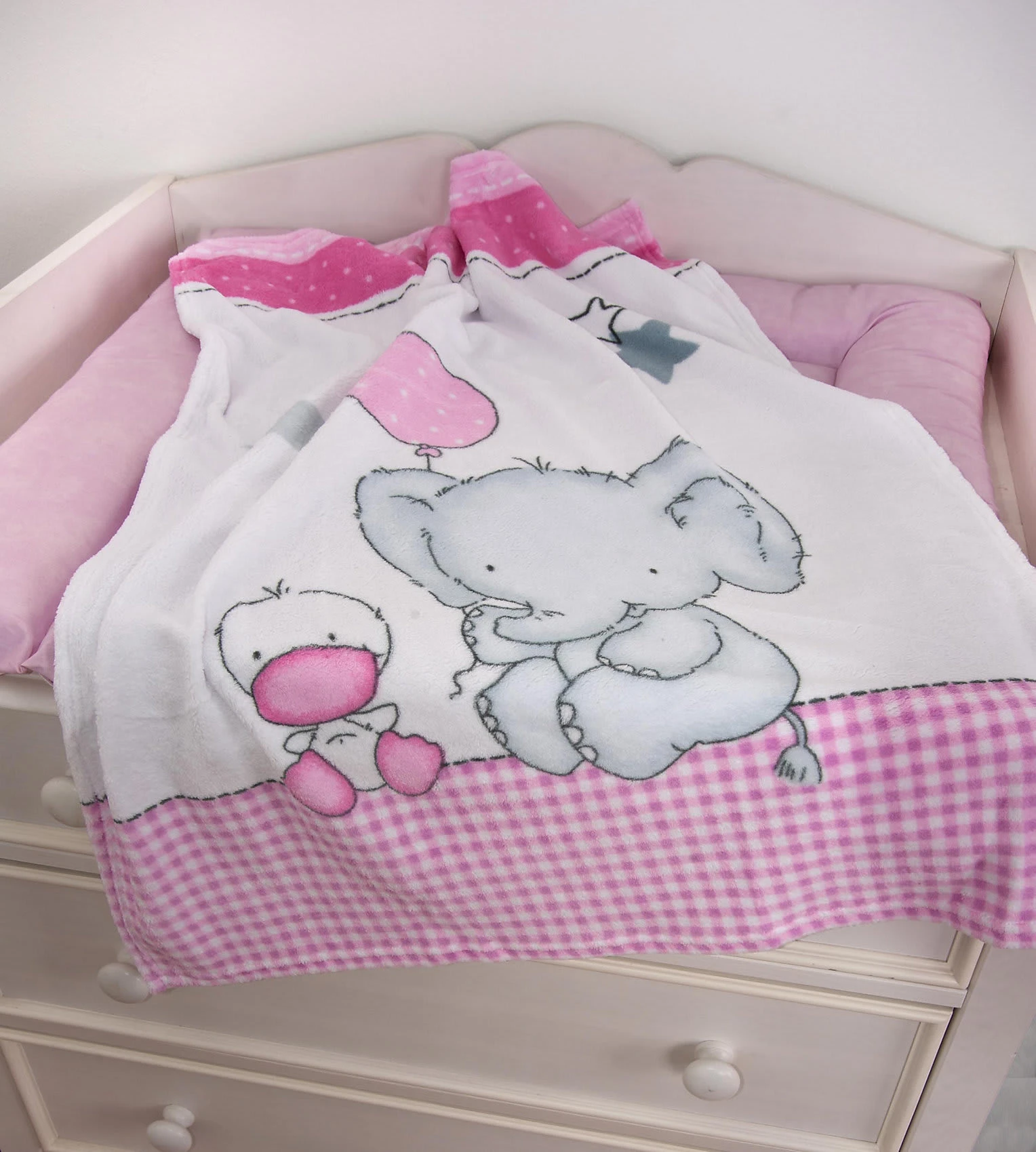 Herding Kuscheldecke Fynn Elefant, Rosa, 75 X 100 Cm – Bild 2