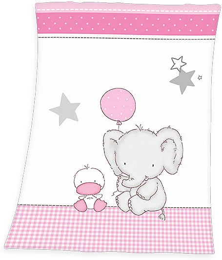 Herding Kuscheldecke Fynn Elefant, Rosa, 75 X 100 Cm