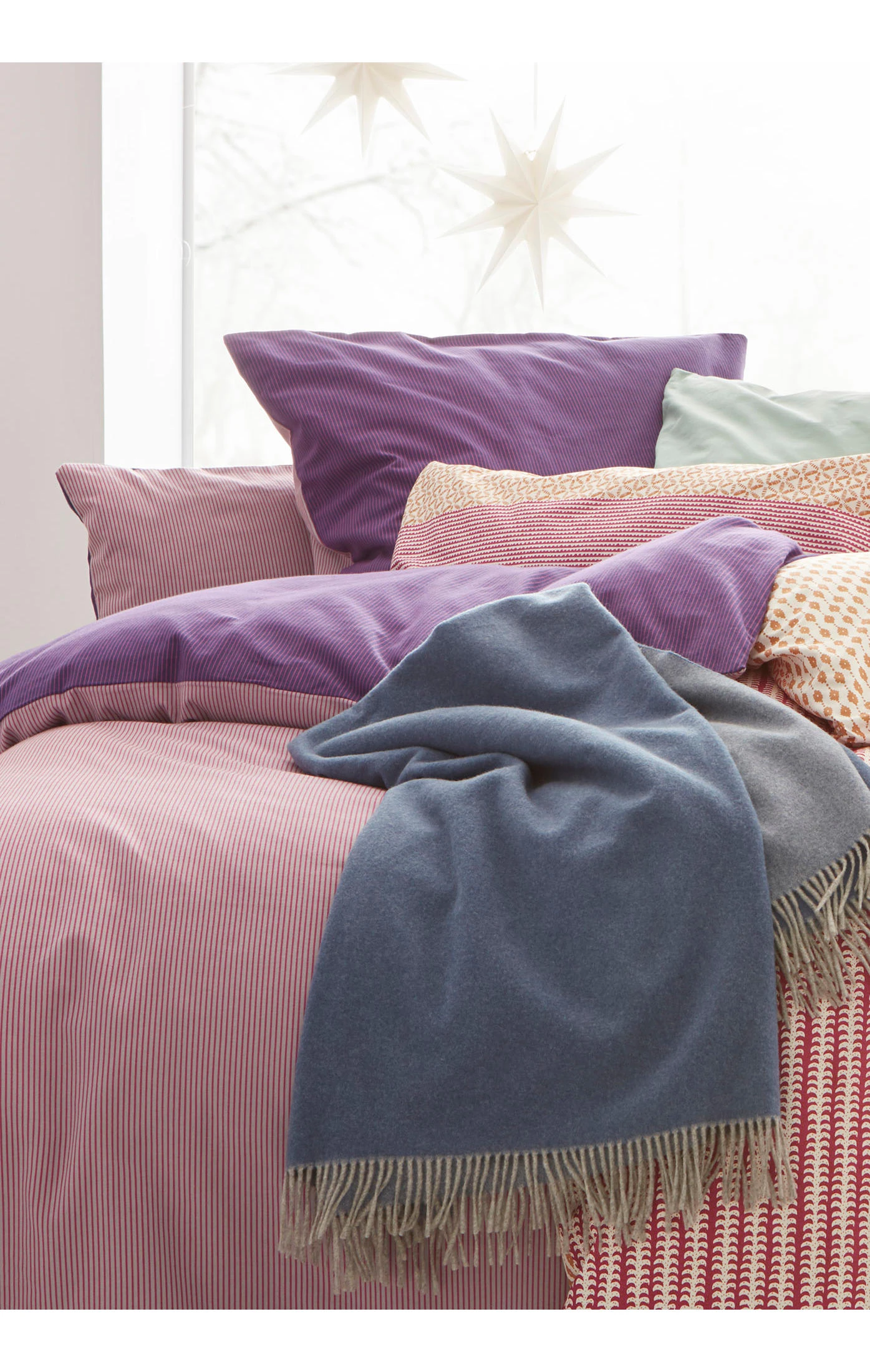 Hessnatur Decke In Graublau – Bild 2