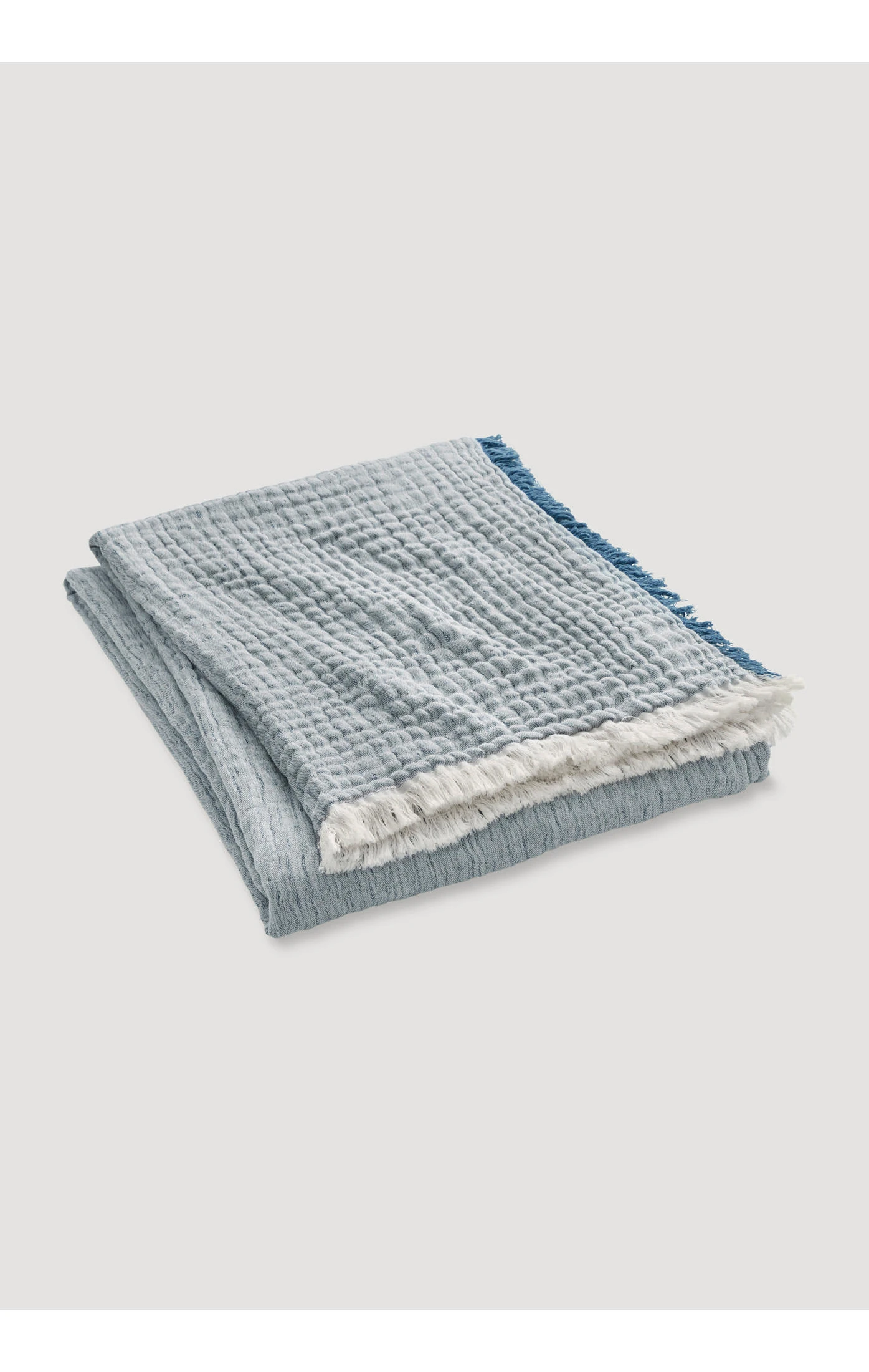 Hessnatur Baumwoll-Überwurf Tide Aus Reiner Bio-Baumwolle In Stahlblau