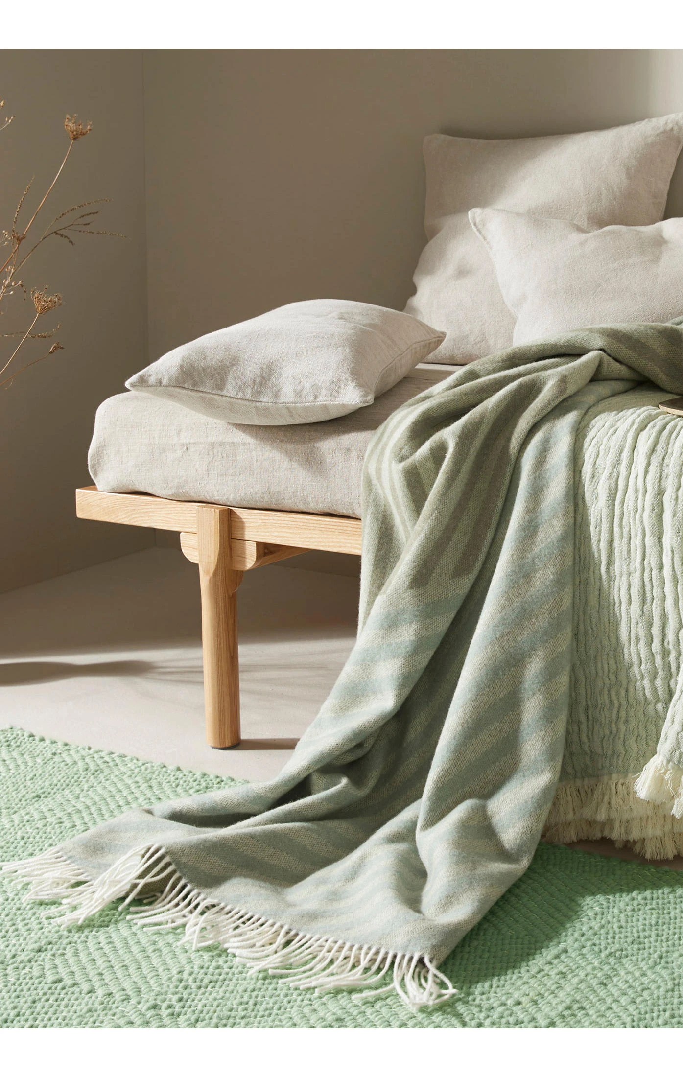 Hessnatur Merino-Plaid Eileen In Jadegrün – Bild 3