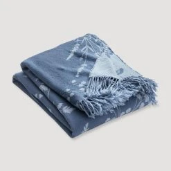 Hessnatur Plaid Horti Aus Reiner Merinowolle In Muscariblau