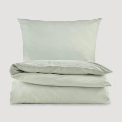 Hessnatur Seersucker Bettwäsche-Set Aus Reiner Bio-Baumwolle In Kristallgrün