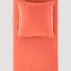 Hessnatur Perkal-Spannbettlaken In Indisch Orange