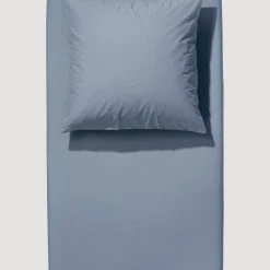 Hessnatur Satin-Spannbetttuch In Graublau
