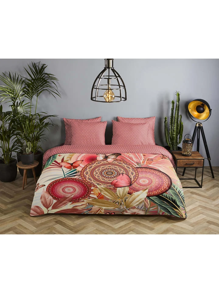 Satin-Bettwäsche-Set "Hip" In Altrosa/ Bunt – Bild 4