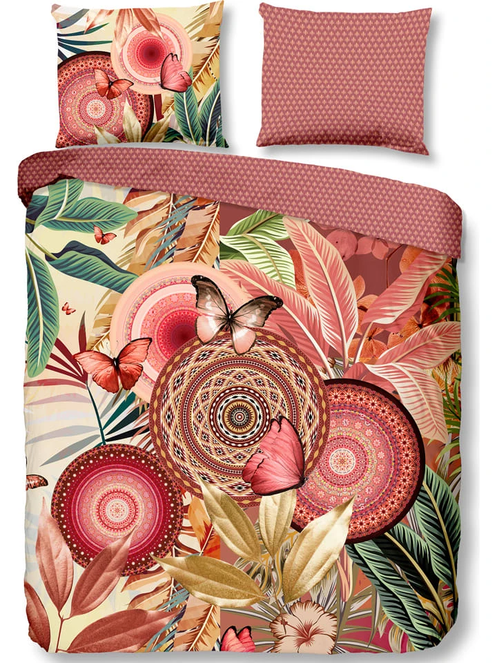 Satin-Bettwäsche-Set "Hip" In Altrosa/ Bunt