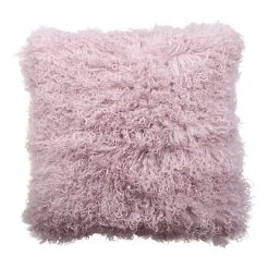 Hofbrucker Kissen Mit Schaffell In Rosa