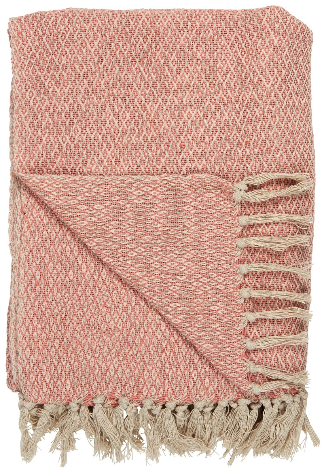 Ib Laursen Plaid Creme / Coral Sands Karo Muster 130x160