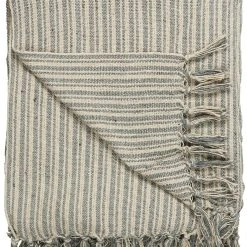 Ib Laursen Plaid Staubig Blau Creme STREIFEN 130x160