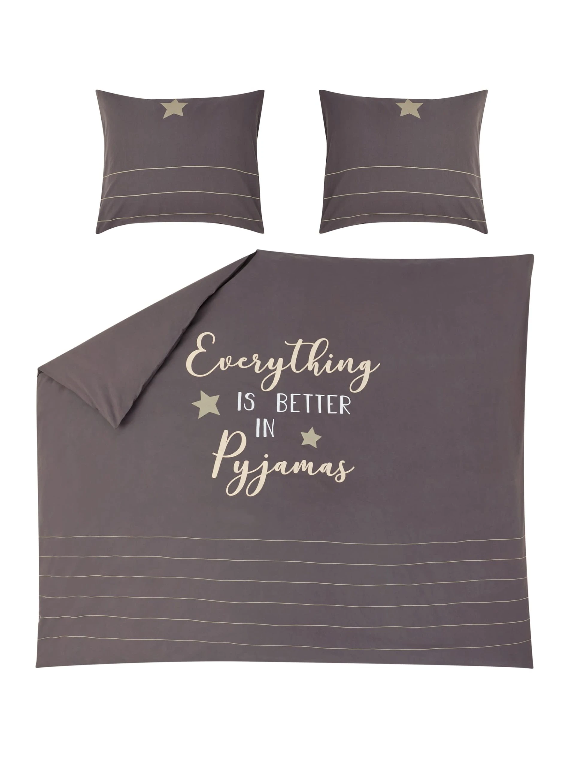 Impré Bettwäsche In Grau, Creme-Weiß