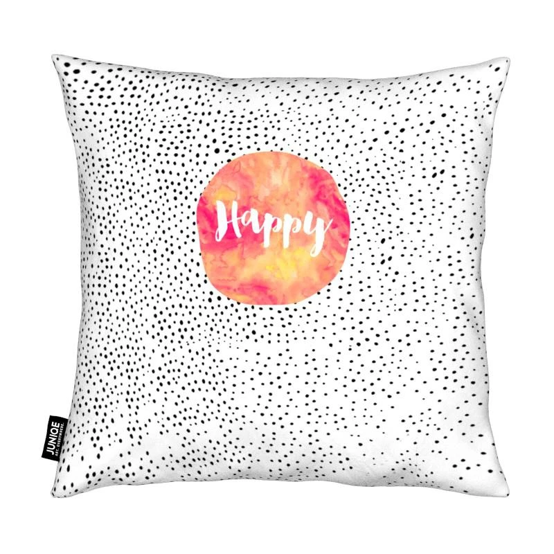 Juniqe Kissen "Happy" In Bunt – Bild 2