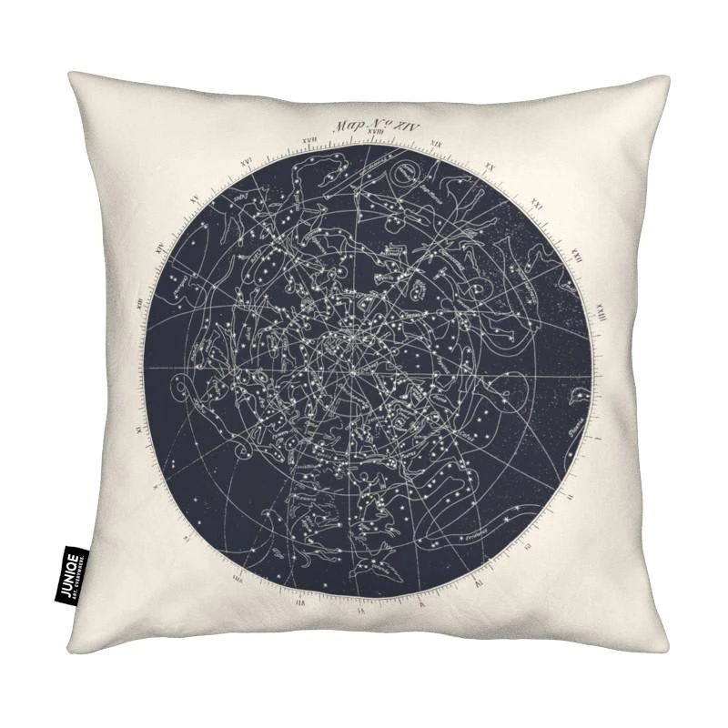 Juniqe Kissen "Map N°XIV" In Blau & Cremeweiß – Bild 2