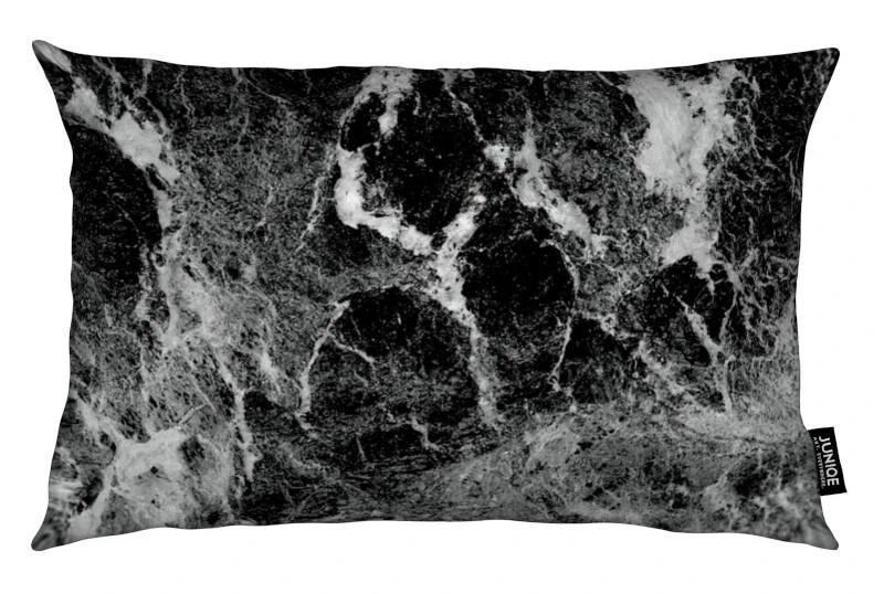 Juniqe Kissen "Marble" In Schwarz & Weiß