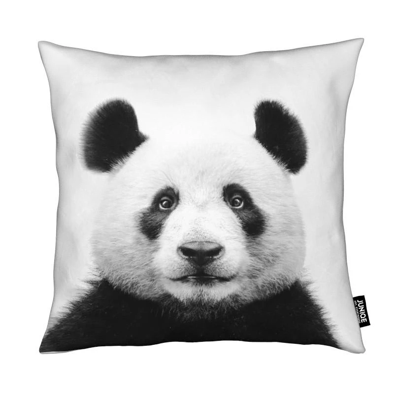 Juniqe Kissen "Panda II" In Schwarz & Weiß