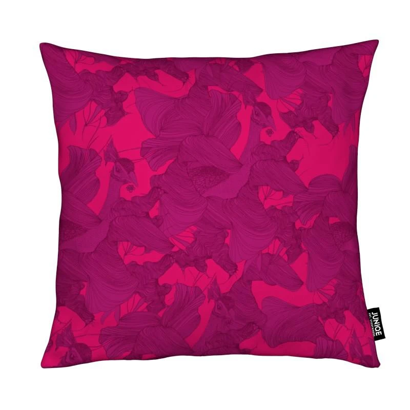 Juniqe Kissen "Pavone Rosa" In Rot