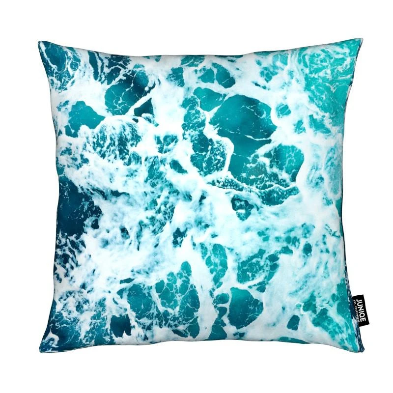 Juniqe Kissen "Print 219" In Blau