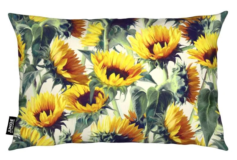 Juniqe Kissen "Sunflowers Forever" In Gelb & Grau – Bild 2