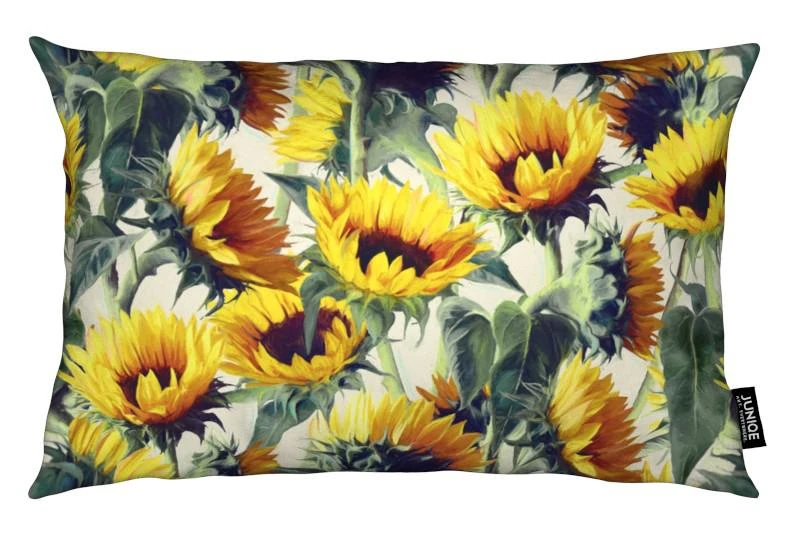 Juniqe Kissen "Sunflowers Forever" In Gelb & Grau