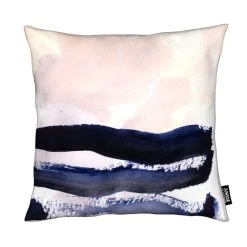 Juniqe Kissen "Surf" In Blau & Cremeweiß