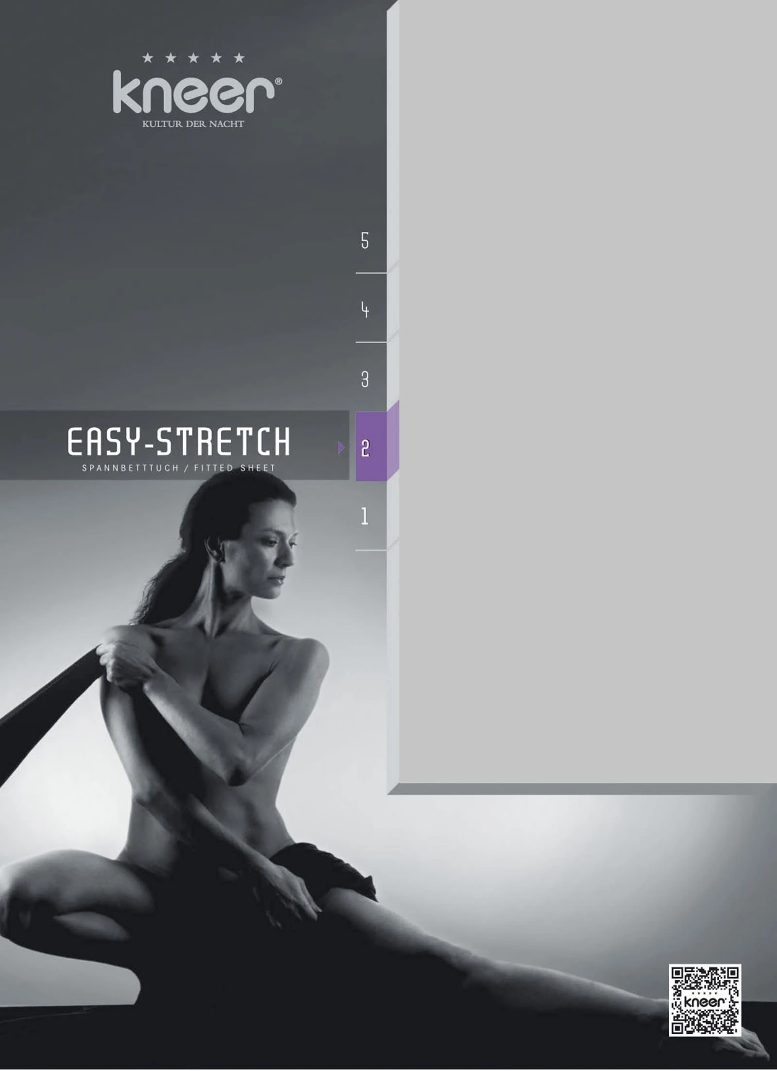 Kneer EASY-STRETCH Q25 180/200 - 200 /200 Cm Bis 180/220 - 200/220 Cm In Platin – Bild 2