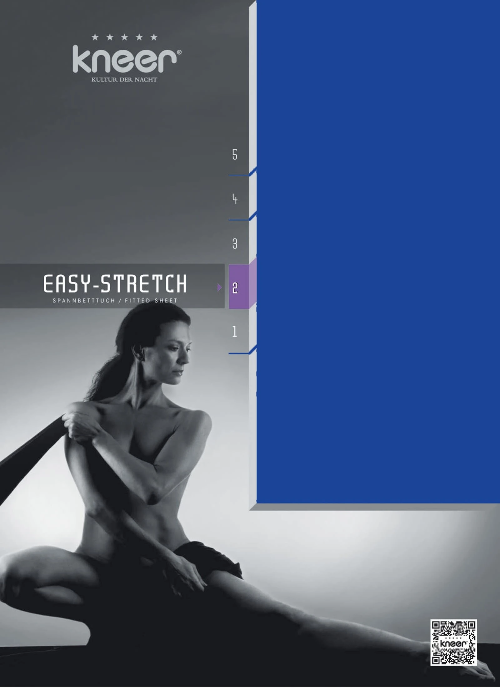 Kneer EASY-STRETCH Q25 90/190 - 100 /200 Cm Bis 90/210 - 100/220 Cm In Kobalt – Bild 2