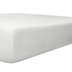 Kneer Spannbetttuch EDEL-ZWIRN-JERSEY Q20 In Weiß