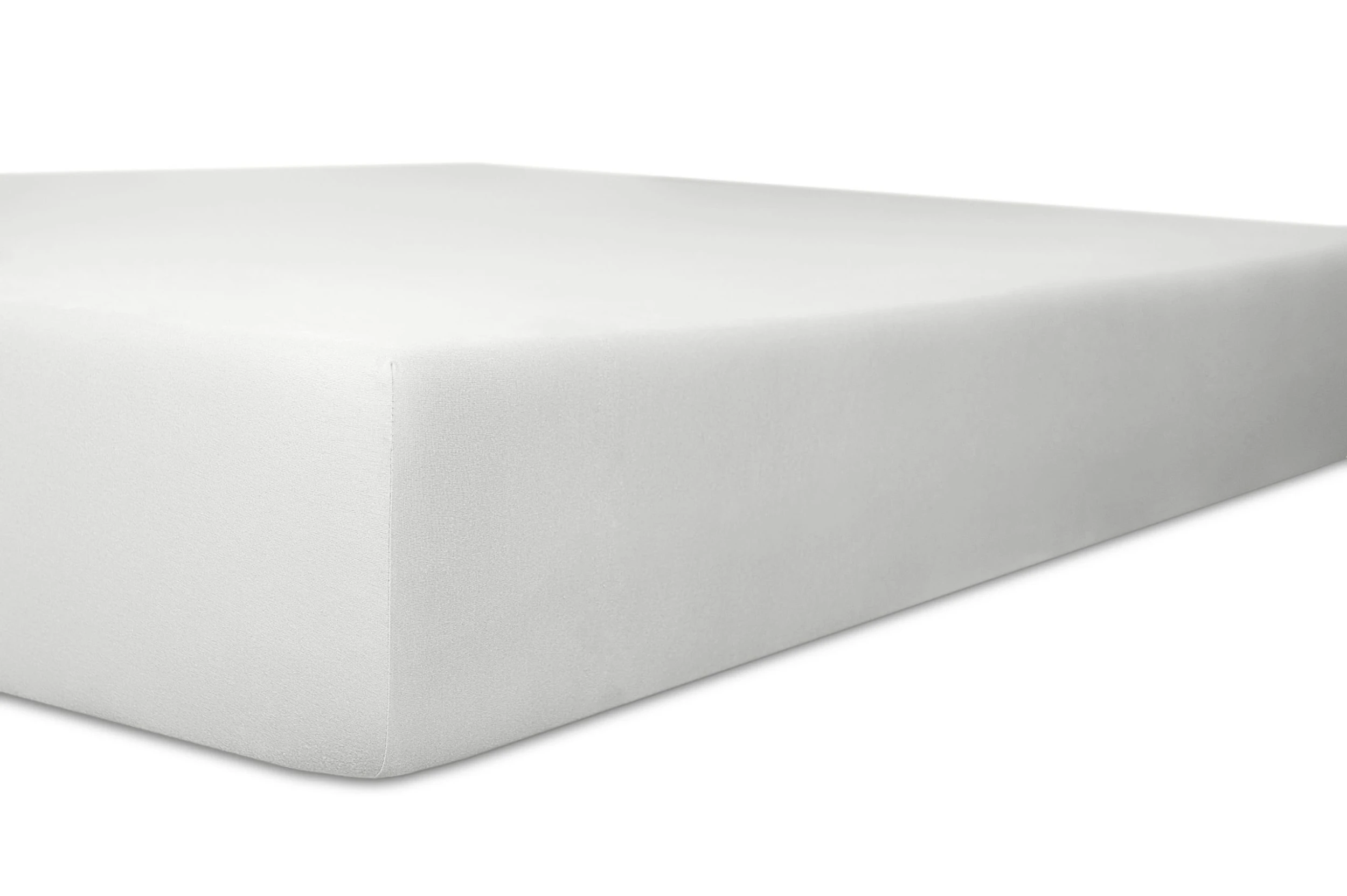 Kneer Spannbetttuch EDEL-ZWIRN-JERSEY Q20 In Weiß