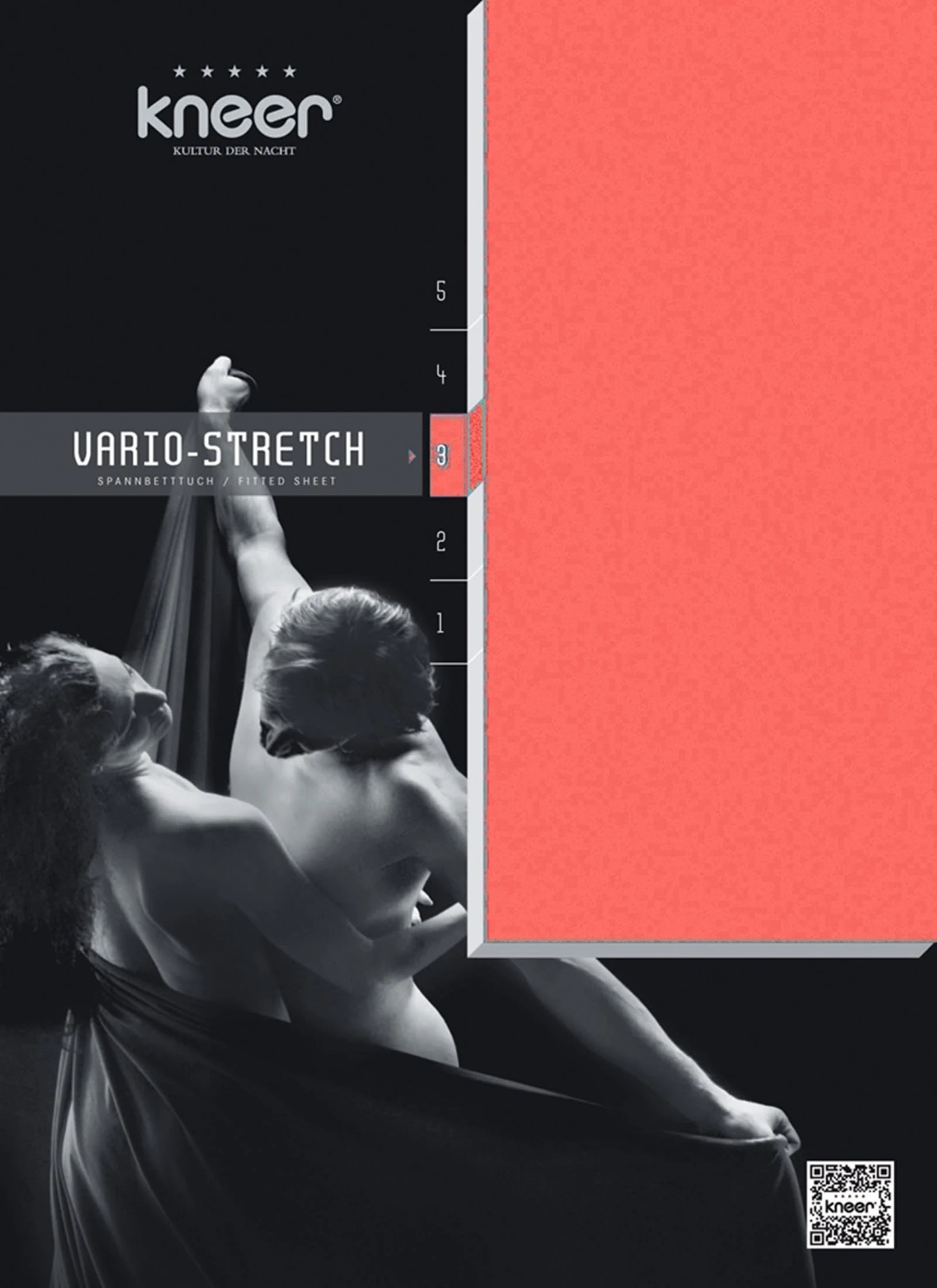 Kneer Spannbetttuch Q22 VARIO-STRETCH 200/220 Cm Bis 220/220 Cm In Altrosa – Bild 2