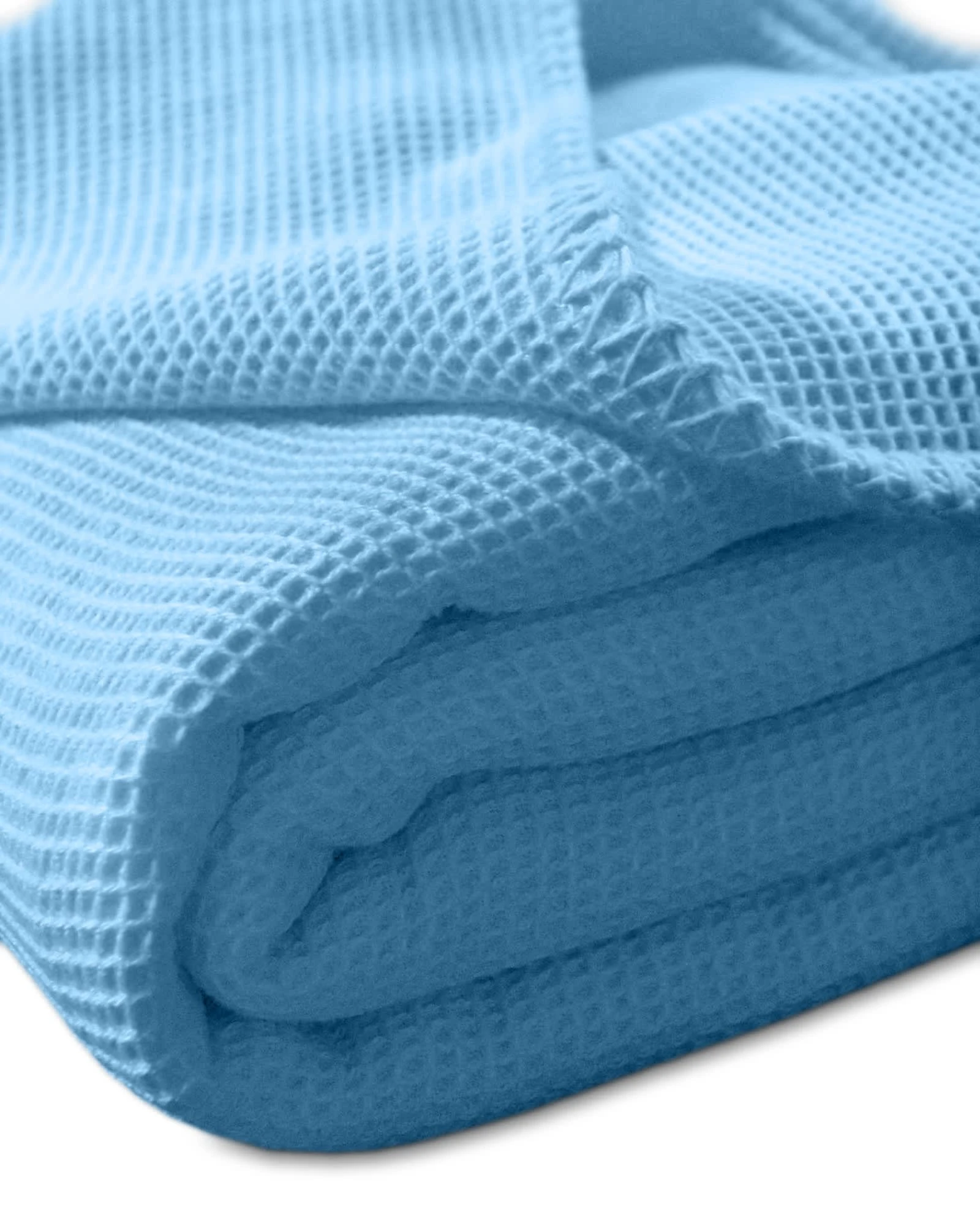 Kneer Wohndecke La Diva Waffelpique-Decke Qualität 91 In Blau