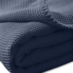 Kneer Wohndecke La Diva Waffelpique-Decke Qualität 91 In Marine