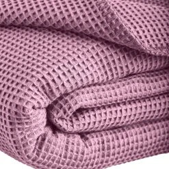 Kneer Wohndecke La Diva Waffelpique-Decke Qualität 91 In Rosé