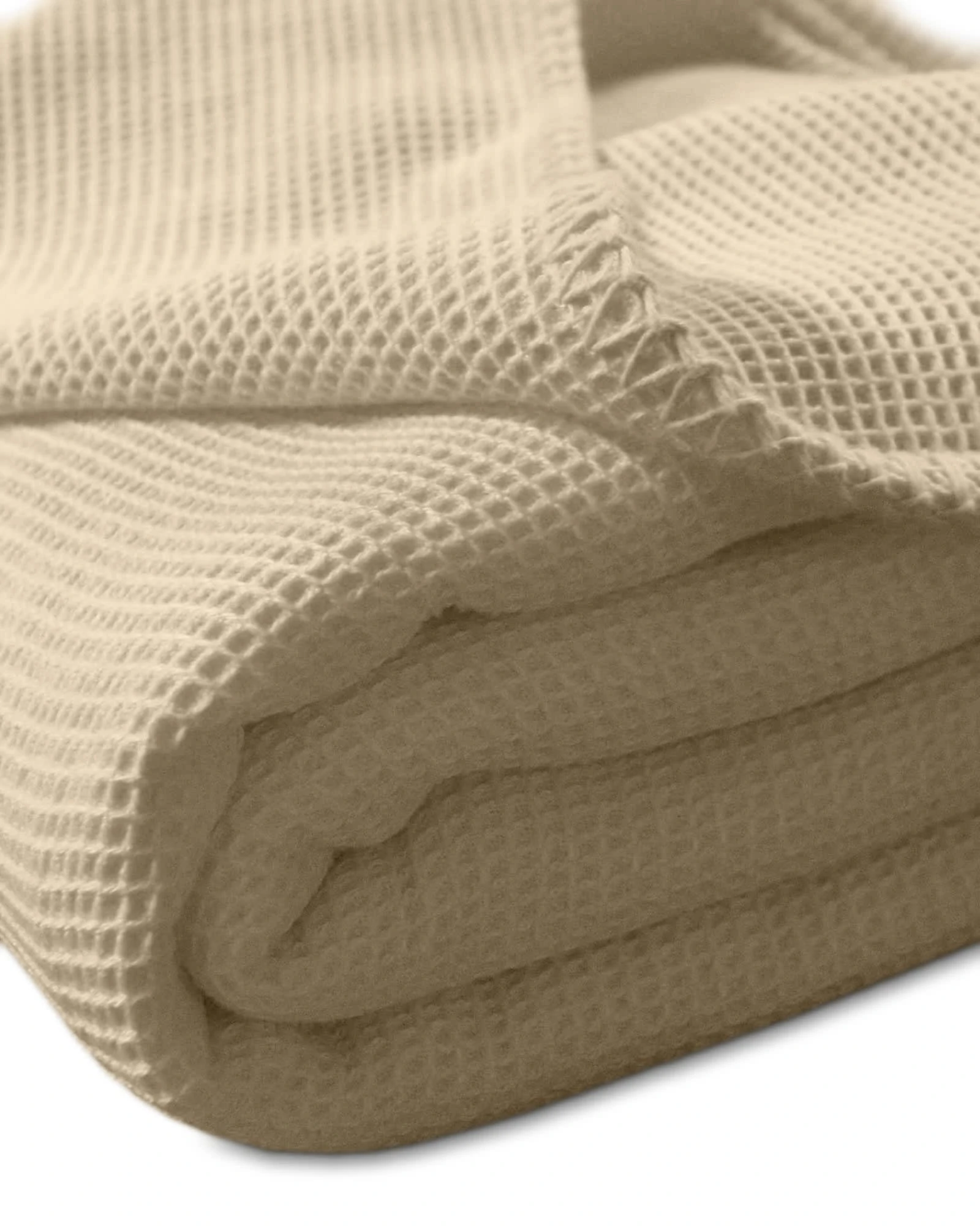 Kneer Wohndecke La Diva Waffelpique-Decke Qualität 91 In Sand