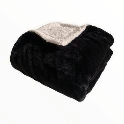 Le Comptoir De La Plage Kunstfell Wohndecke In Schwarz - (L)170 X (B)130 Cm