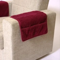 Linke Licardo Armlehnenschoner Mit 3 Taschen In Bordeaux