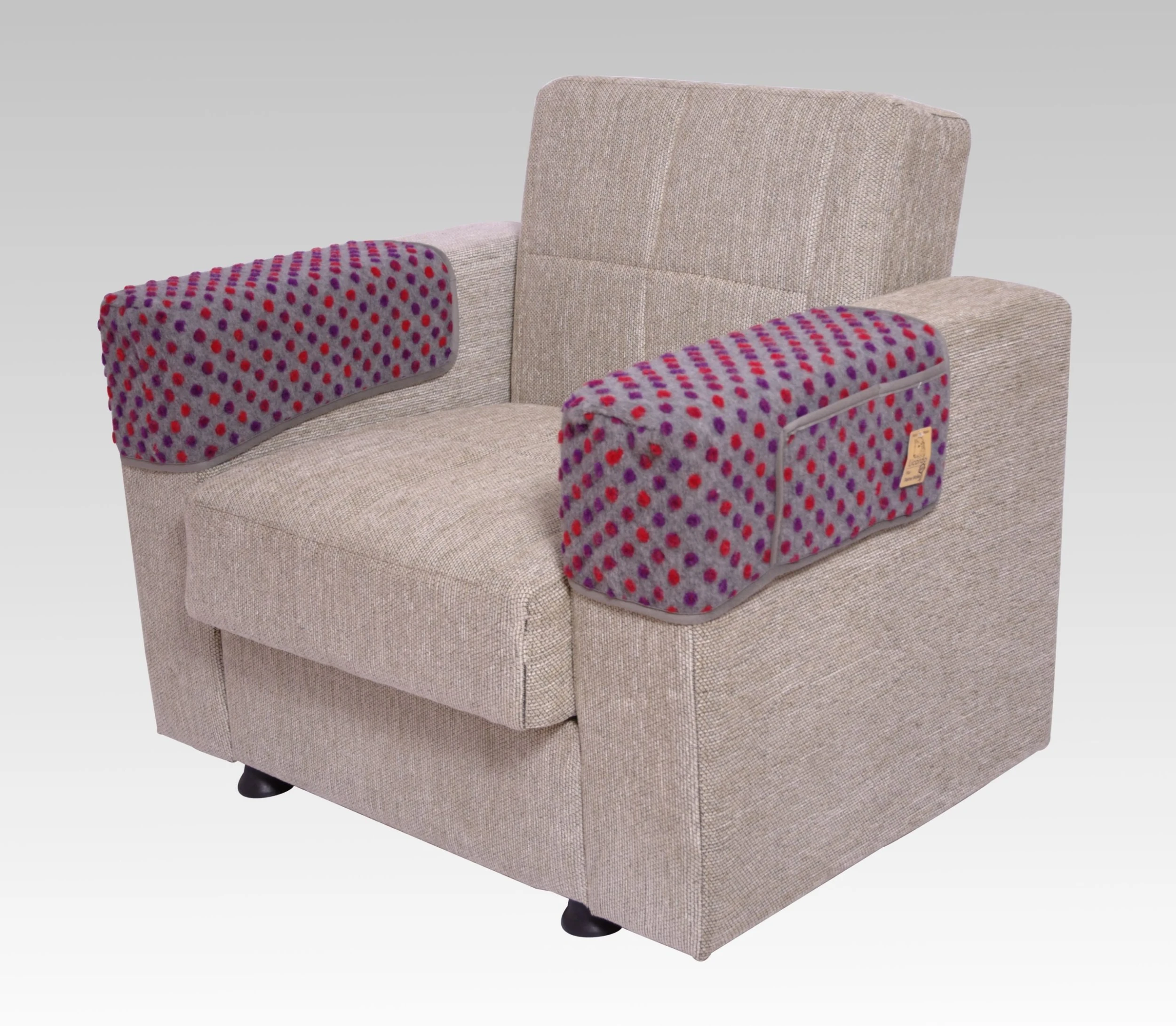 Linke Licardo Schoner Mit Zwei Taschen Wolle Noppen 40 Cm X 55 Cm In Silber Mit Noppen