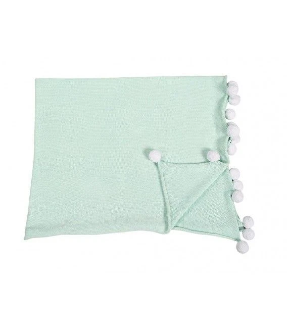 Lorena Canals Kuscheldecke "Bubbly" In Hellminze/Weiß - 100x120 Cm – Bild 3