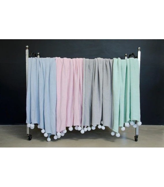 Lorena Canals Kuscheldecke "Bubbly" In Hellminze/Weiß - 100x120 Cm – Bild 6